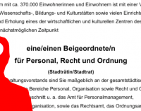 Stellenausschreibung: Bochum sucht neue/n Dezernentin/en