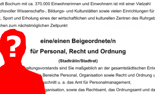 Stellenausschreibung: Bochum sucht neue/n Dezernentin/en